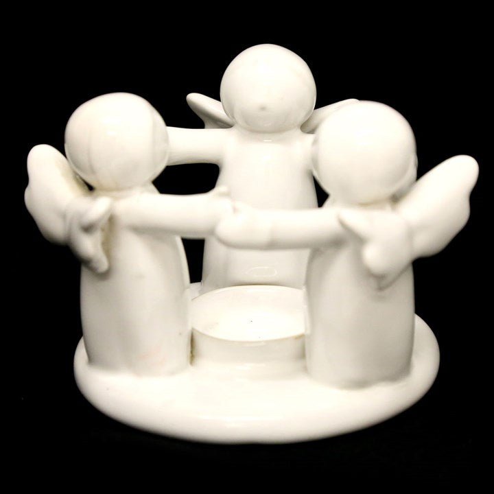 Stoneware Angel Tealight Holder - Scents & Gifts UK