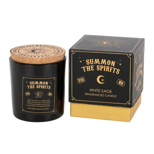 Summon the Spirits Talking Board White Sage Candle - Scents & Gifts UK