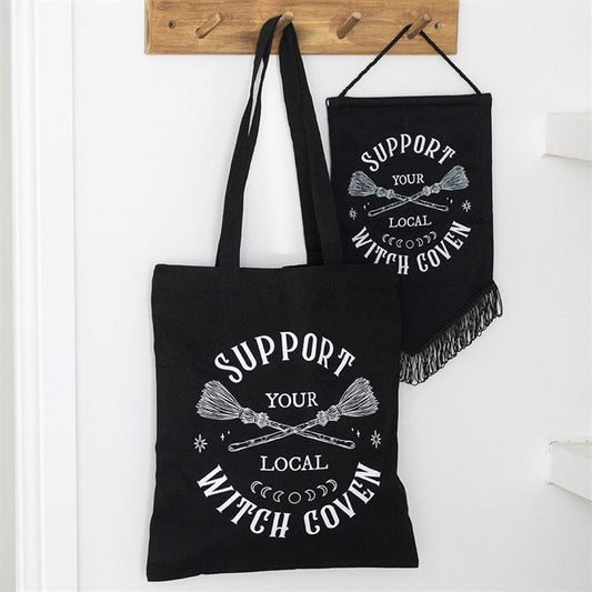 Support Your Local Witch Coven Polycotton Tote Bag - Scents & Gifts UK