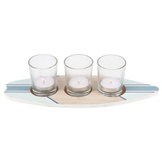Surfboard Triple Tealight Holder - Scents & Gifts UK