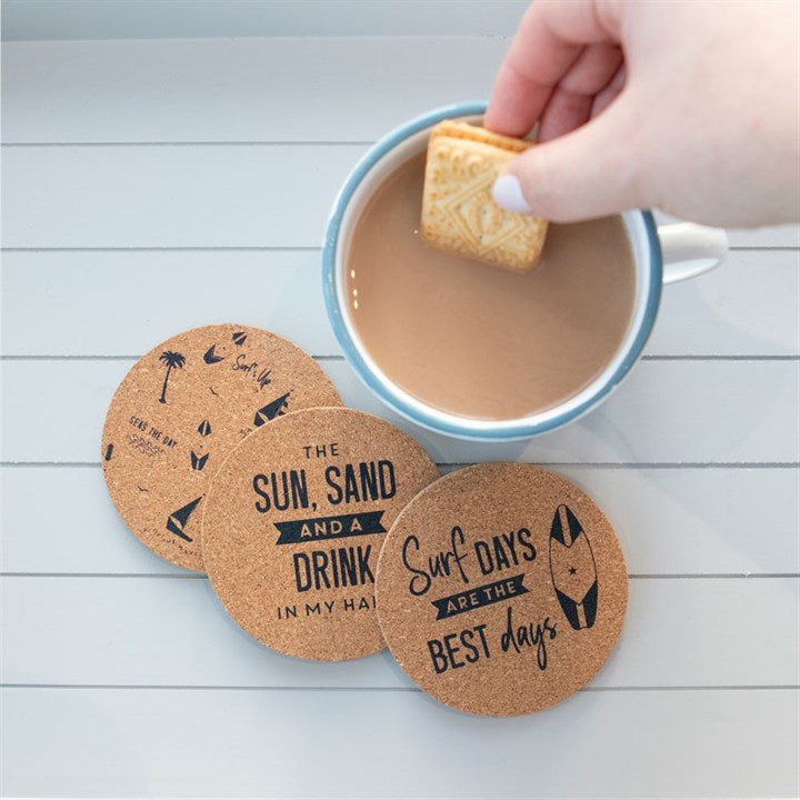Surf's Up Cork Coaster Set - Scents & Gifts UK