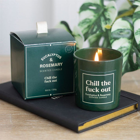 Sweary Chill Out Eucalyptus & Rosemary Candle - Scents & Gifts UK