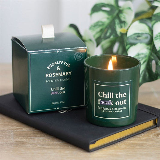 Sweary Chill Out Eucalyptus & Rosemary Candle - Scents & Gifts UK