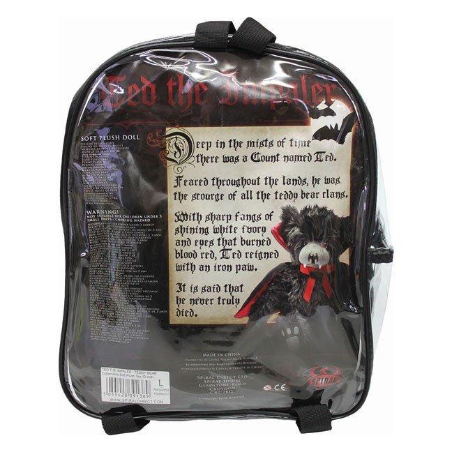 Ted the Impaler Vampire Bear Plush Toy by Spiral Direct - Scents & Gifts UK