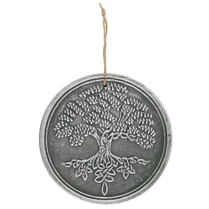 Terracotta Silver Tree of Life Plaque by Lisa Parker - Scents & Gifts UK