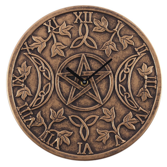 Terracotta Triple Moon Clock by Lisa Parker - Scents & Gifts UK