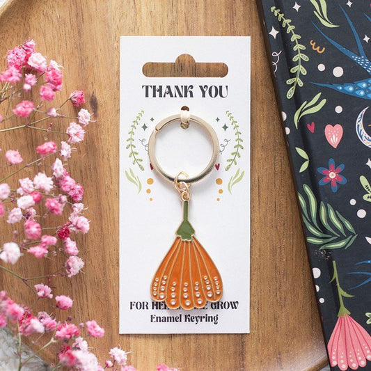 Thank You for Helping Me Grow Flower Keyring - Scents & Gifts UK