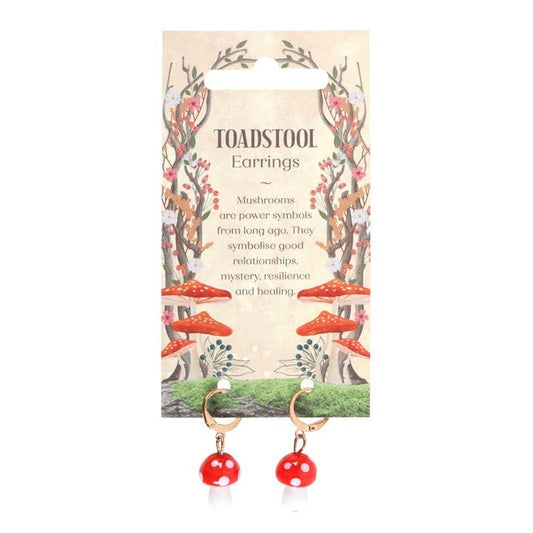 Toadstool Dangle Earrings - Scents & Gifts UK