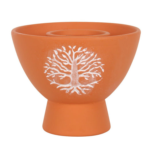 Tree of Life Terracotta Smudge Bowl - Scents & Gifts UK