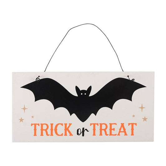 Trick or Treat Bat Hanging Sign - Scents & Gifts UK