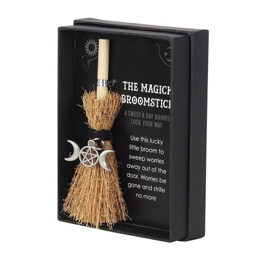 Triple Moon Mini Magick Broomstick - Scents & Gifts UK