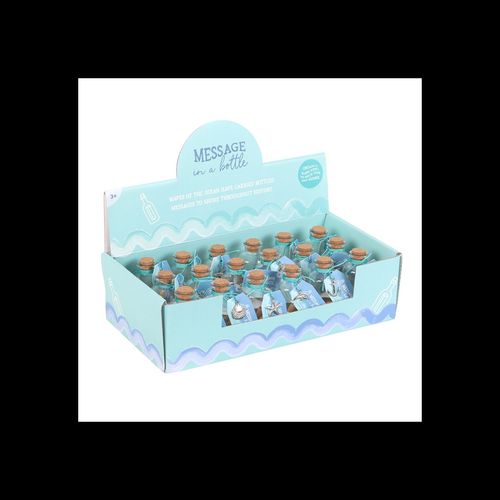 Set of 18 Message in a Bottle Souvenirs in Display