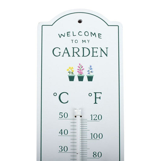 Welcome to My Garden Wall Thermometer - Scents & Gifts UK