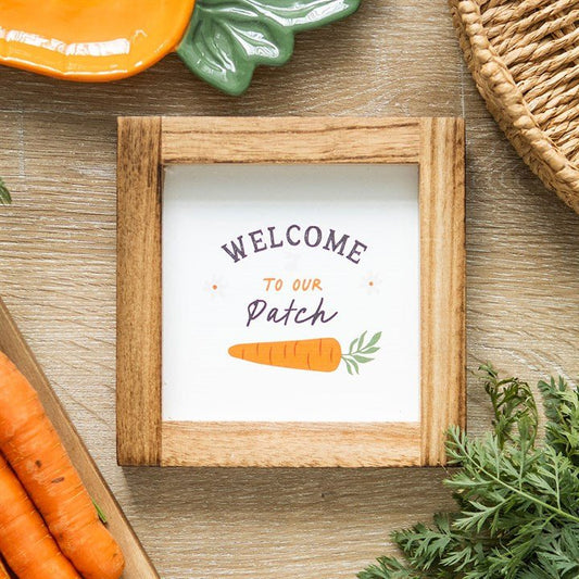 Welcome to Our Patch Wooden Frame Sign - Scents & Gifts UK