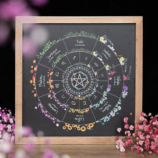 Wheel of the Year Framed Wall Art Print - Scents & Gifts UK