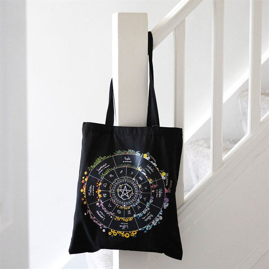 Wheel of the Year Polycotton Tote Bag - Scents & Gifts UK