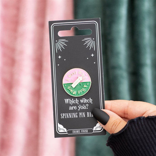 Which Witch Are You Spinning Pin Badge - Scents & Gifts UK