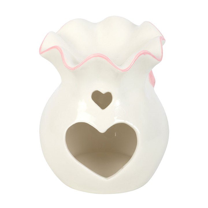 White and Pink Bow Oil Burner - Scents & Gifts UK