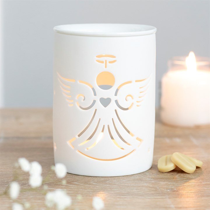 White Angel Cut Out Oil Burner - Scents & Gifts UK