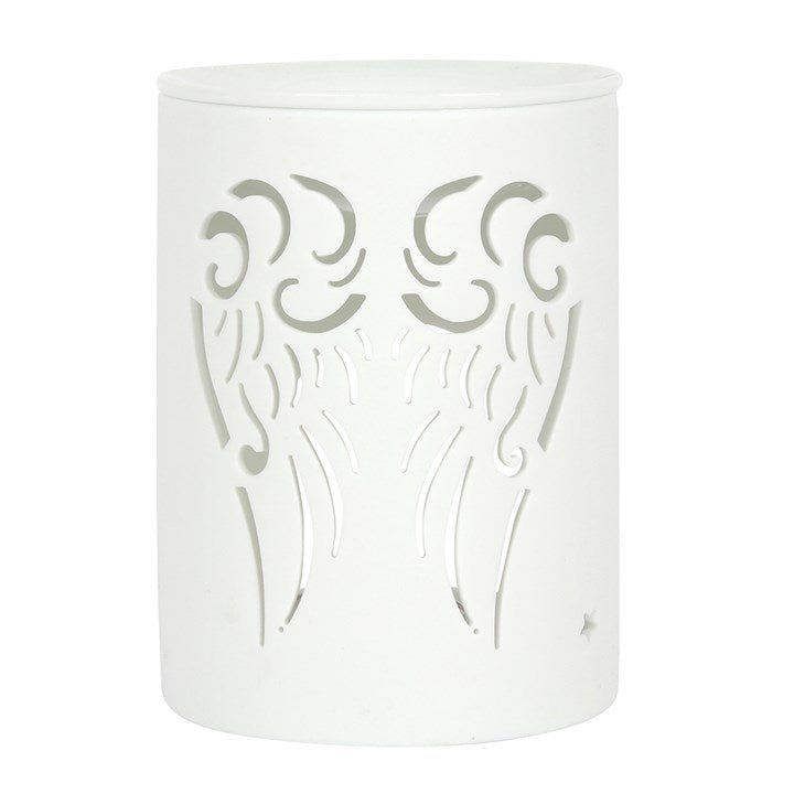 White Angel Wings Cut Out Oil Burner - Scents & Gifts UK