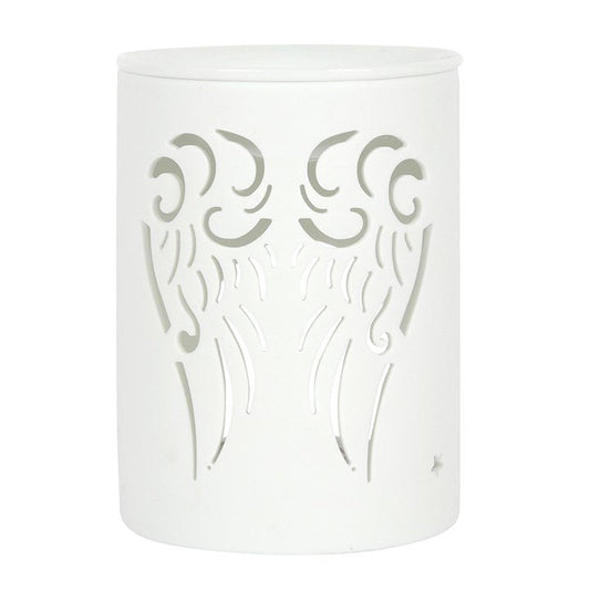 White Angel Wings Cut Out Oil Burner - Scents & Gifts UK