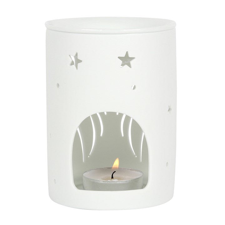 White Angel Wings Cut Out Oil Burner - Scents & Gifts UK