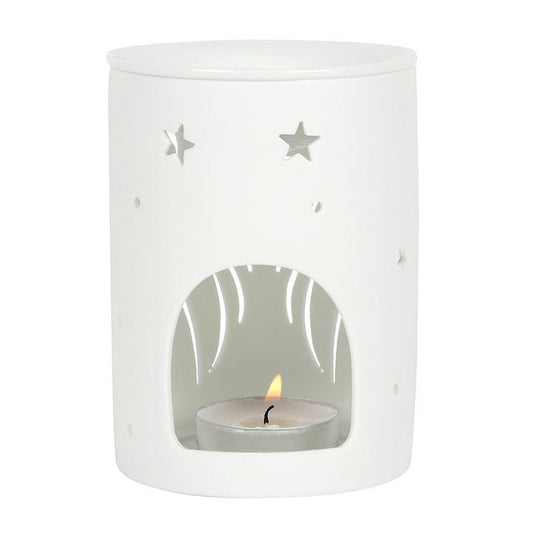 White Angel Wings Cut Out Oil Burner - Scents & Gifts UK