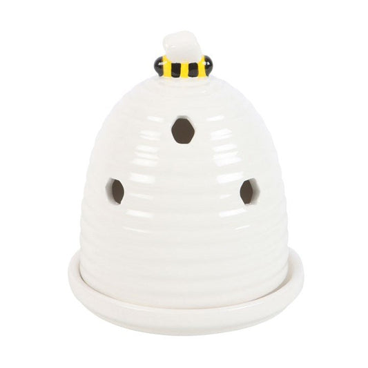 White Beehive Incense Cone Holder - Scents & Gifts UK