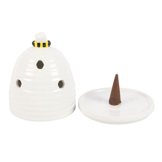 White Beehive Incense Cone Holder - Scents & Gifts UK