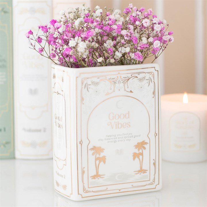 White Book Shaped Vase - Scents & Gifts UK
