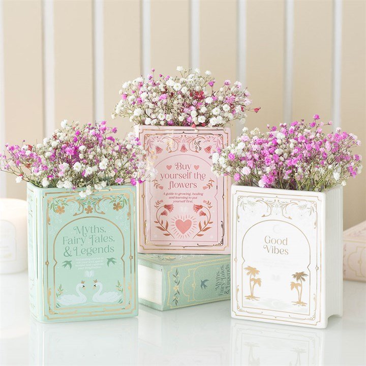 White Book Shaped Vase - Scents & Gifts UK