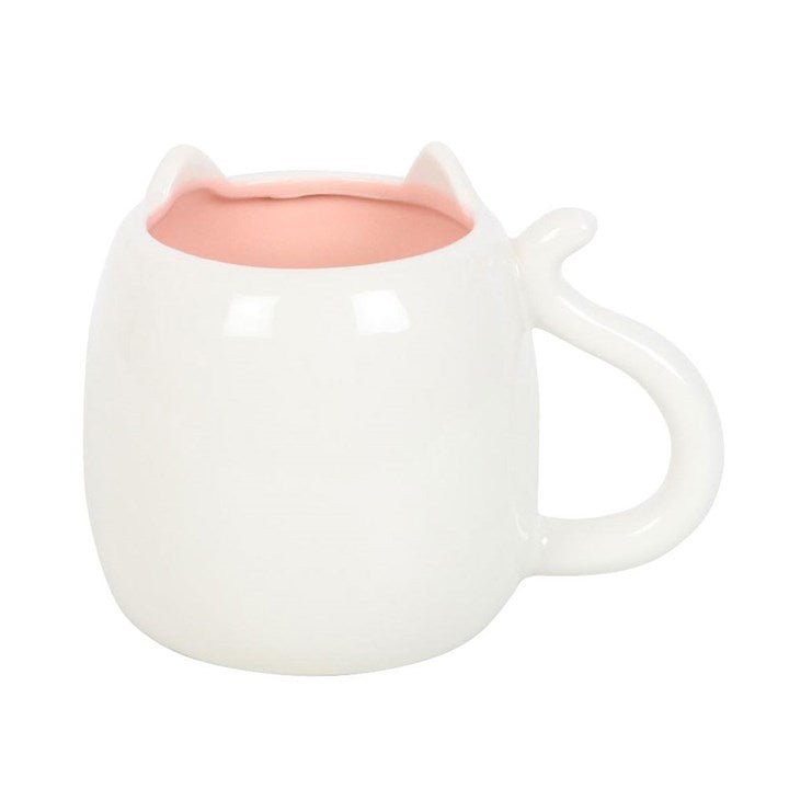 White Cat Shaped Mug - Scents & Gifts UK