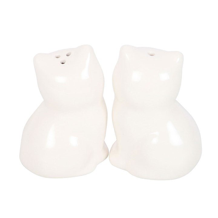 White Cat Shaped Salt and Pepper Shakers - Scents & Gifts UK