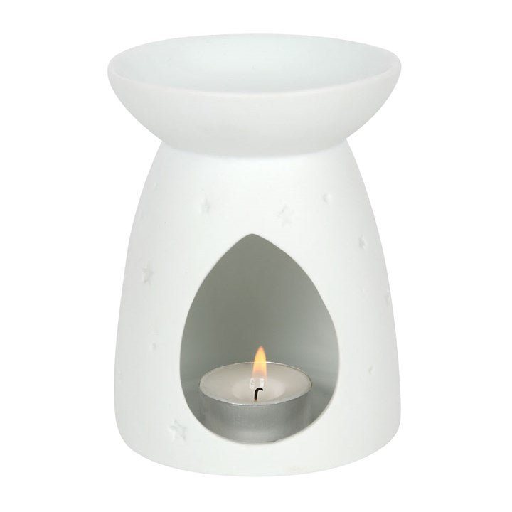 White Ceramic Angel Wings Oil Burner - Scents & Gifts UK