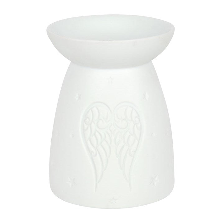 White Ceramic Angel Wings Oil Burner - Scents & Gifts UK