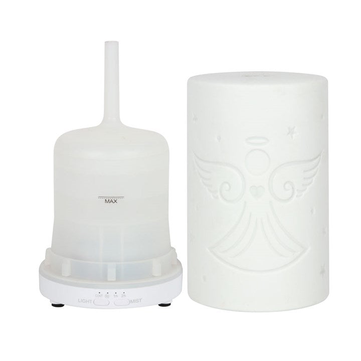 White Ceramic Guardian Angel Electric Aroma Diffuser - Scents & Gifts UK