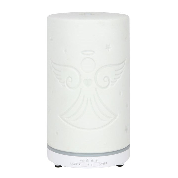 White Ceramic Guardian Angel Electric Aroma Diffuser - Scents & Gifts UK
