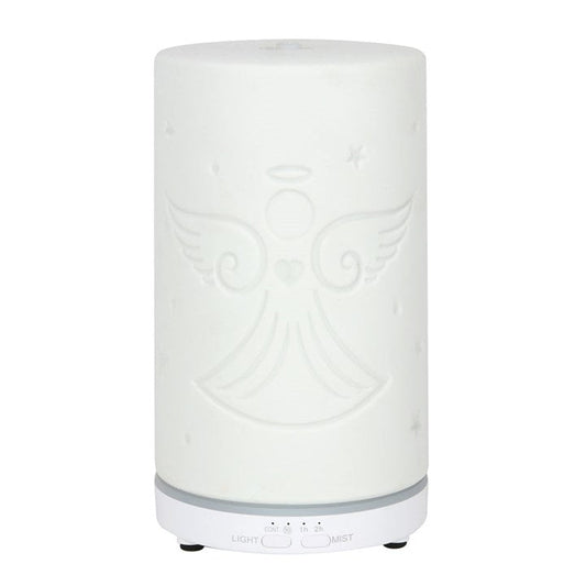 White Ceramic Guardian Angel Electric Aroma Diffuser - Scents & Gifts UK