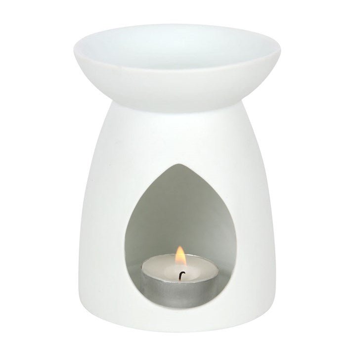 White Ceramic Mandala Oil Burner - Scents & Gifts UK