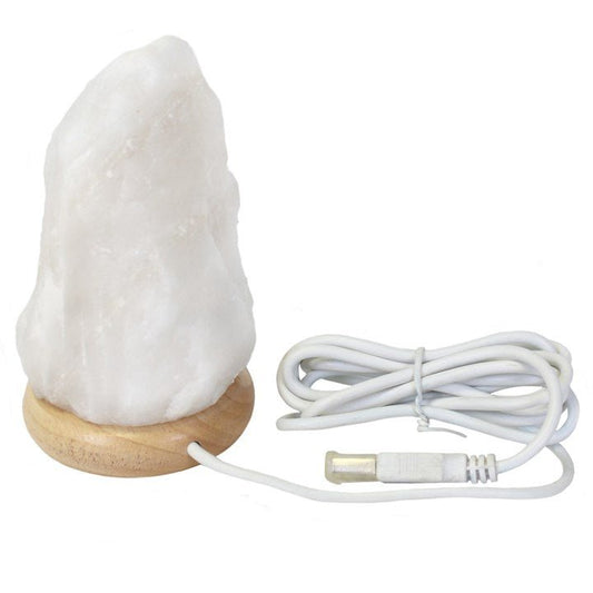 White Colour Changing USB Salt Lamp - Scents & Gifts UK