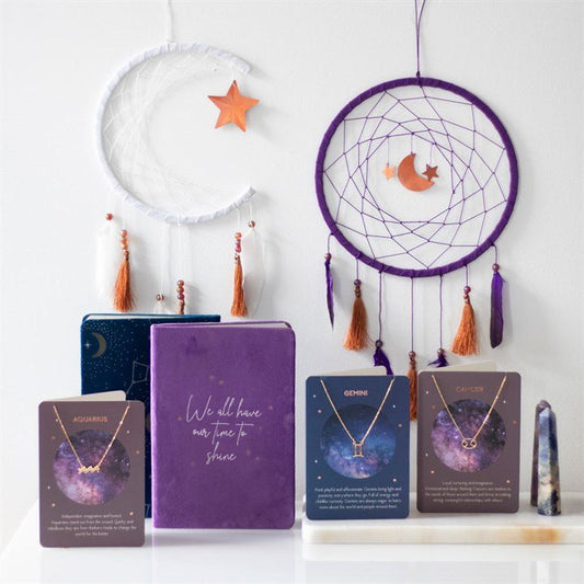 White Crescent Moon Dreamcatcher - Scents & Gifts UK