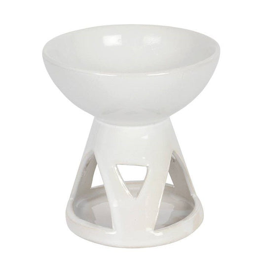 White Deep Bowl Oil Burner - Scents & Gifts UK