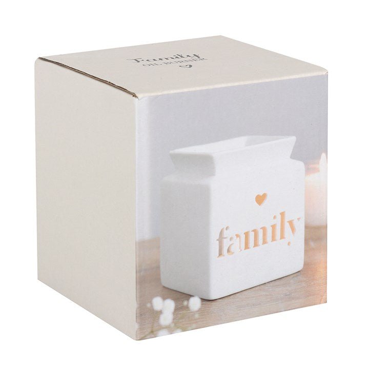 White Family Cut Out Oil Burner - Scents & Gifts UK