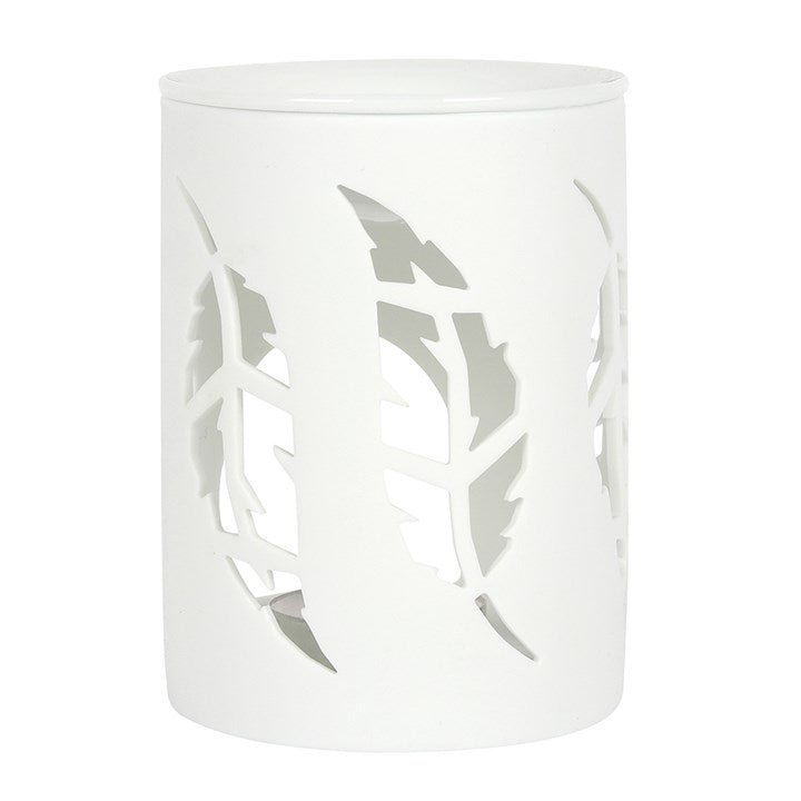 White Feather Cut Out Oil Burner - Scents & Gifts UK
