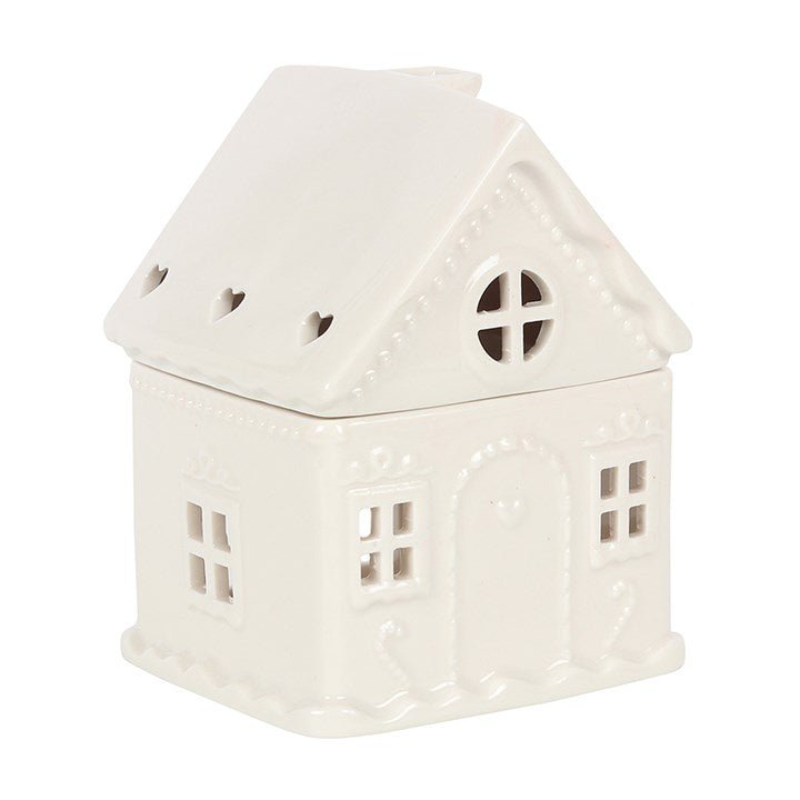 White Gingerbread House Oil Burner - Scents & Gifts UK
