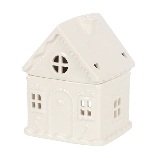 White Gingerbread House Oil Burner - Scents & Gifts UK