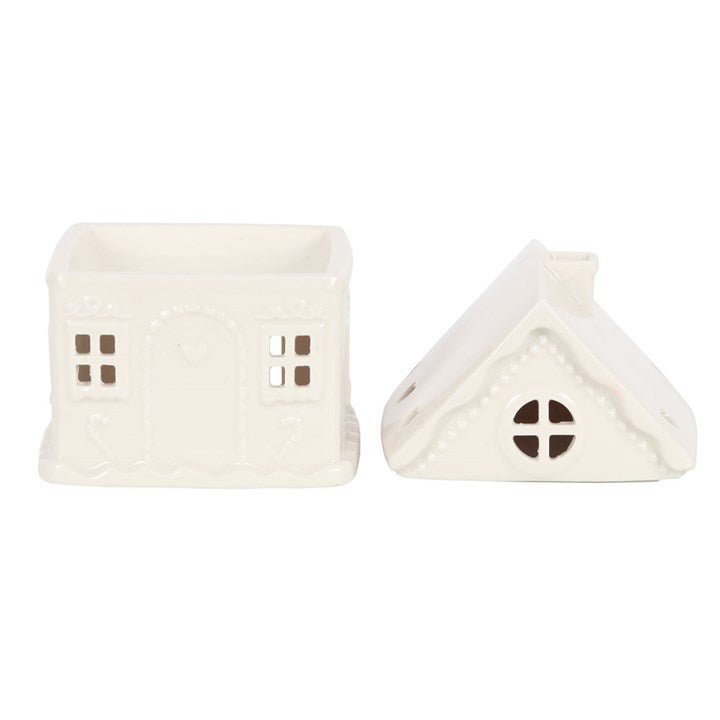 White Gingerbread House Oil Burner - Scents & Gifts UK