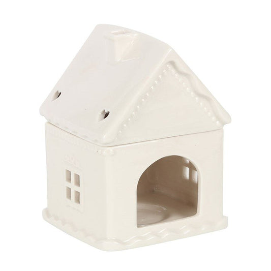 White Gingerbread House Oil Burner - Scents & Gifts UK