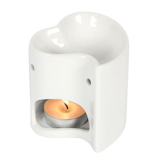 White Heart Oil Burner - Scents & Gifts UK