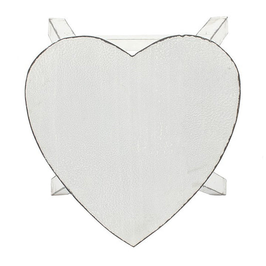 White Shabby Heart Stool - Scents & Gifts UK